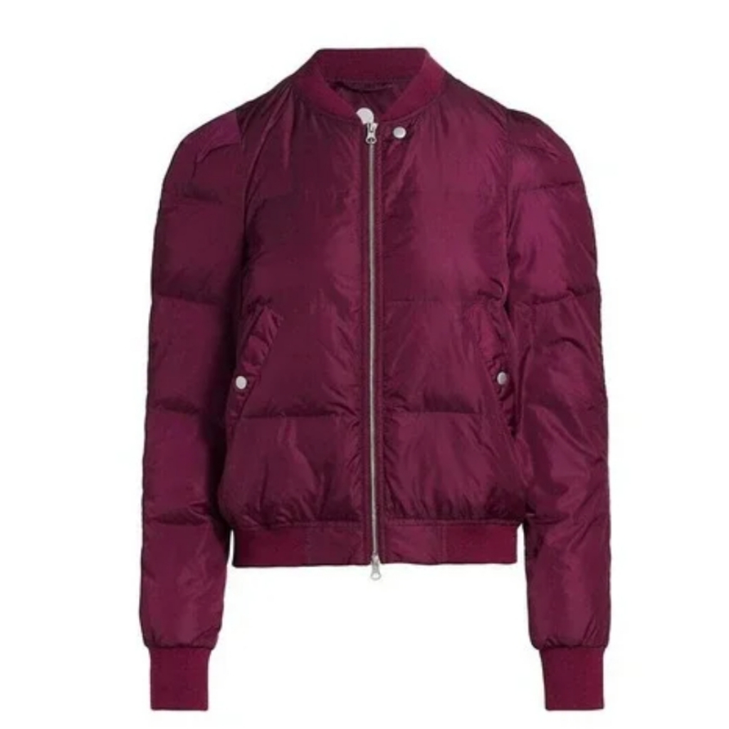 Isabel Marant Cody Puff Sleevesdeep Purple Bomber Jacket